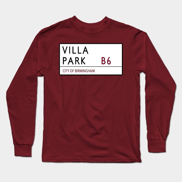 Villa Park Road Sign Long Sleeve T-Shirt by Confusion101